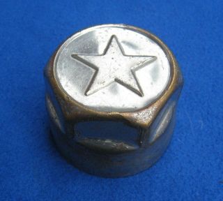 Ca.  1920s Durant Star Automobile Brass Grease Cap/ Dust Cover/ Hubcap - Vg