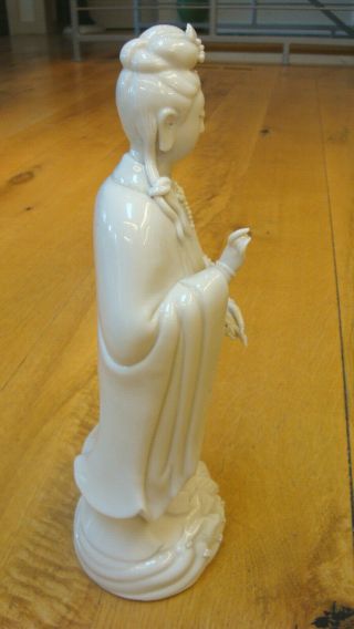 Vtg Blanc de Chine white china Guanyin Kwan Yin Goddess of Mercy 10 