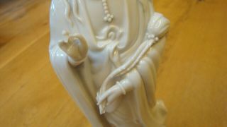 Vtg Blanc de Chine white china Guanyin Kwan Yin Goddess of Mercy 10 