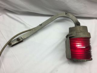 Vintage Western Railroad Supply Co Red Glass Globe RR Lantern Lamp Light 1585 2