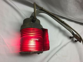 Vintage Western Railroad Supply Co Red Glass Globe RR Lantern Lamp Light 1585 3