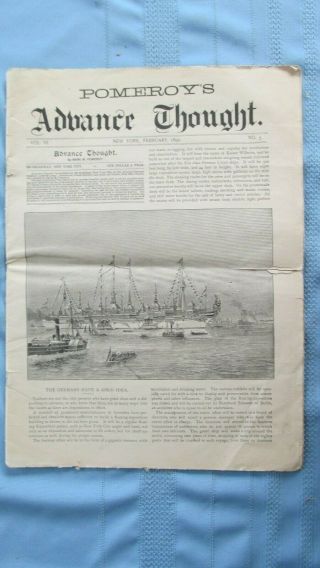 1890 Pomeroy Advance Thought Newspaper - Atlantic - Pacific Railway Tunnel Promoter
