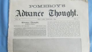 1890 Pomeroy Advance Thought Newspaper - Atlantic - Pacific Railway Tunnel Promoter 2