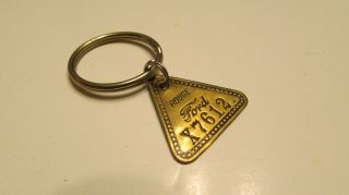 Ford Rouge Vintage Tool Check Brass Tag Dearborn Auto Factory X Keychain