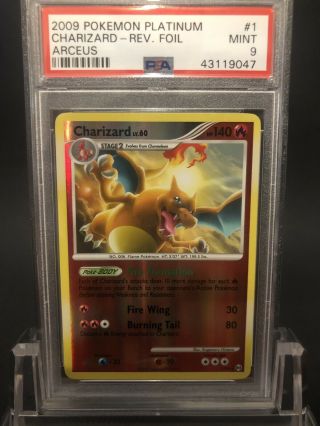 Psa 9 Charizard Platinum Arceus 1/99 Reverse - Holo Pokemon