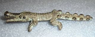 Old African Cast Bronze Alligator