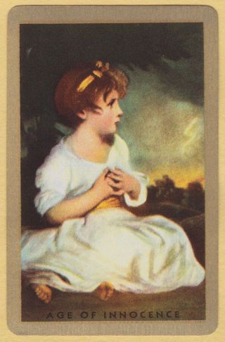 1 Single Vintage Swap/playing Card Girl Named Age Of Innocence Reynolds Art