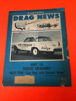 Vintage April 1965 Eastern Drag News Vol.  4,  No.  6