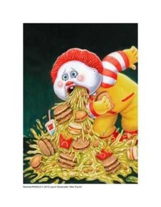 Garbage Pail Kids Style Ronald Mcdonald Limited Edition Giclée Print Signed