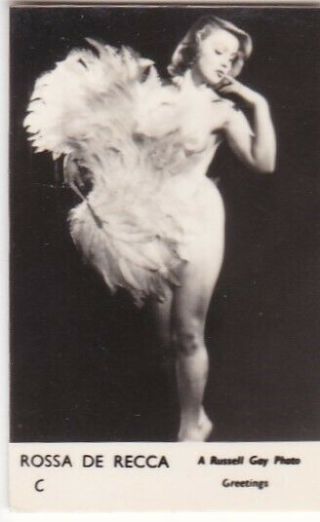 Rosa De Recca - Showgirl/ Starlet Pin - Up 1950s Greetings " Mini " Photocard