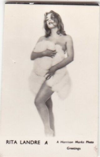 Rita Landre - Showgirl/ Starlet Pin - Up 1950s Greetings " Mini " Photocard