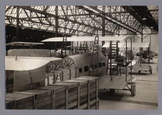 Vickers Vimy Under Construction For China 1919 Large Vintage Photo