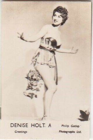 Denise Holt - Showgirl/ Starlet Pin - Up 1950s Greetings " Mini " Photocard