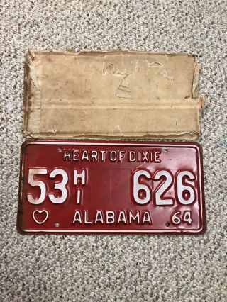 1964 Alabama Truck License Plate (old Stock - Last One)