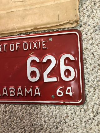 1964 Alabama Truck License Plate (Old Stock - Last One) 4