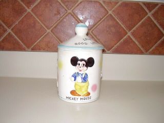 1961 Disney Lollipop Jar W/donald,  Mickey And Ludwig Von Drake