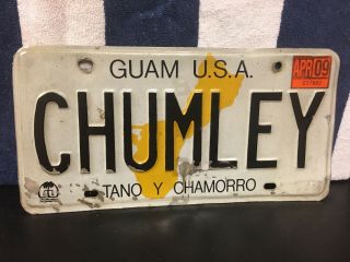 2009 Guam Vanity License Plate “chumley”