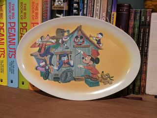 Vintage 1964 Disney Mickey Mouse Melmac Dinnerware Plate 12 X 8.  25 Inches