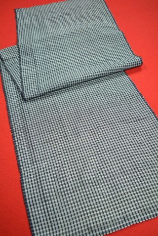 Vy55/85 Vintage Japanese Fabric Cotton/silk Antique Patch Indigo Blue Shima 57 "