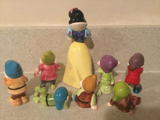 Vintage Disney Japan Snow White And The Seven Dwarfs Figurine Set 2