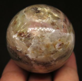 40mm 2.  9oz Natural Pink Opal Crystal Sphere Ball