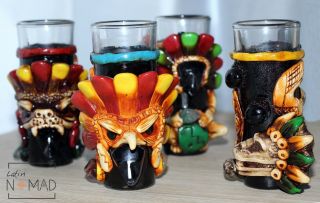 Aztec Tequila Shot Glass (4 Piece Set)