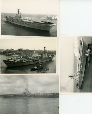 4 Rare - Royal Navy - Photos - Hms Albion - R07 - 1950 / 60s