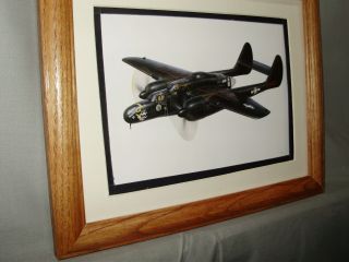 Northrop P 61 Black Widow Night Fighter Model Airplane Box Top Art Color Artist
