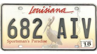 99 Cent Current Style Louisiana Pelican License Plate 682aiv Nr