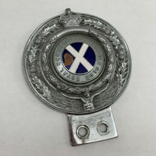 Royal Scottish Automobile Club Uk Vintage Auto Badge Emblem Automobile 623