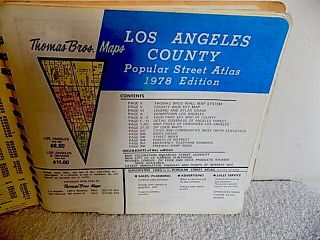 VINTAGE THOMAS BROS 1978 LOS ANGELES & ORANGE COUNTY STREET ATLAS MAPS 3