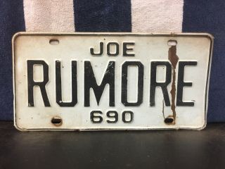 Vintage Joe Rumore 690 License Plate Booster (alabama Radio)