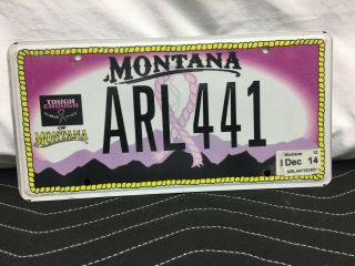 Tough Enough To Wear Pink Of Montana License Plate Arl441