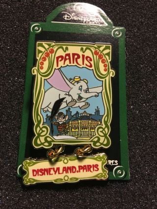 Disney Pin Disneyland Paris Cirque Dumbo Flying Elephant Magic Feather Timothy