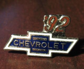 Vintage 1992 Chevy Bowtie Hat Lapel Pin - Chevrolet