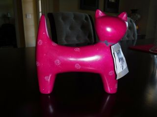 Large Pink Soap Stone Cat