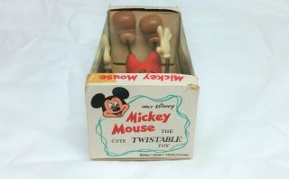 VINTAGE 1960 ' s MARX MICKEY MOUSE BENDABLE TWISTABLE TOY FIGURE IN THE BOX 5