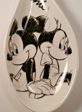 Jerry Leigh Disney Mickey and Minnie Mouse Sketch Ceramic Spoon Rest 9 Inches 2