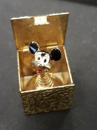 Vintage Rare Disney Mickey Mouse Jack In The Box Charm That Pops Up