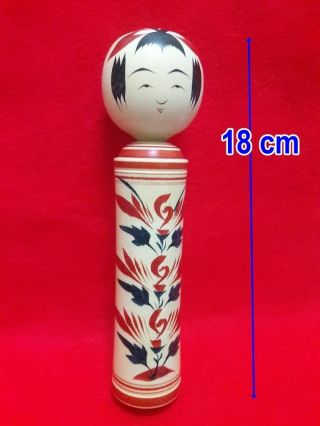 18 Cm Japanese Old Sosaku Kokeshi Wood Doll Rare ก01