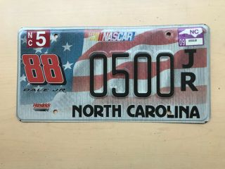 2009 North Carolina License Plate - Nascar Dale Earnhardt Jr 88 Hendrick