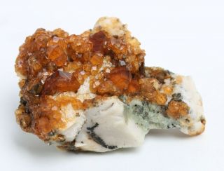 21g Natural Spessartine - Garnet crystal on feldspar Mineral specimens China 4