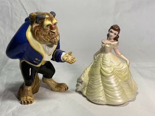 Schmid Disney Beauty And The Beast Belle And Beast Ceramic Porcelain Figure