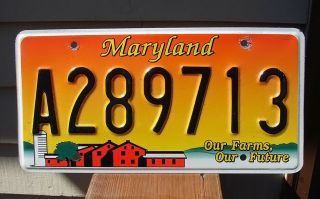 Maryland Our Farms Our Future License Plate Farm Barn 289713