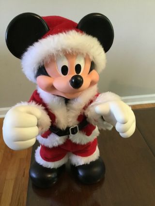 Vintage Disney Mickey Mouse Santa Doll (arco) - Posable 10 " Doll - Figurine Wow
