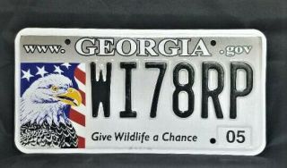 Georgia License Plate 2005 " Give Wildlife A Chance "