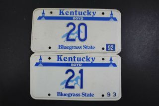 Vintage 1992 1993 Boyd Kentucky License Plate 20 21 Bluegrass State