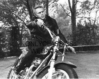 Steve Mcqueen In Leather Jacket Motorcycle Action Photo King Of Cool Rides Cycle