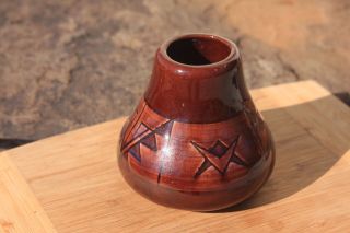 Vintage Native American Art Pottery Vase Signed Sp Rc Sd Trene