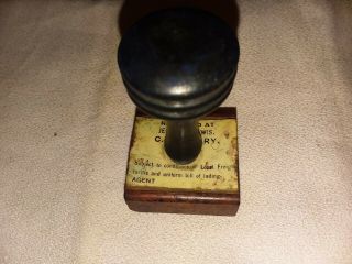 Railroad Wooden Rubber Hand Stamp Jefferson Wis Wi Local Freight
